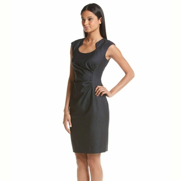NWT Calvin Klein Cap Sleeve Ruched Dress size 4 - Picture 3 of 8